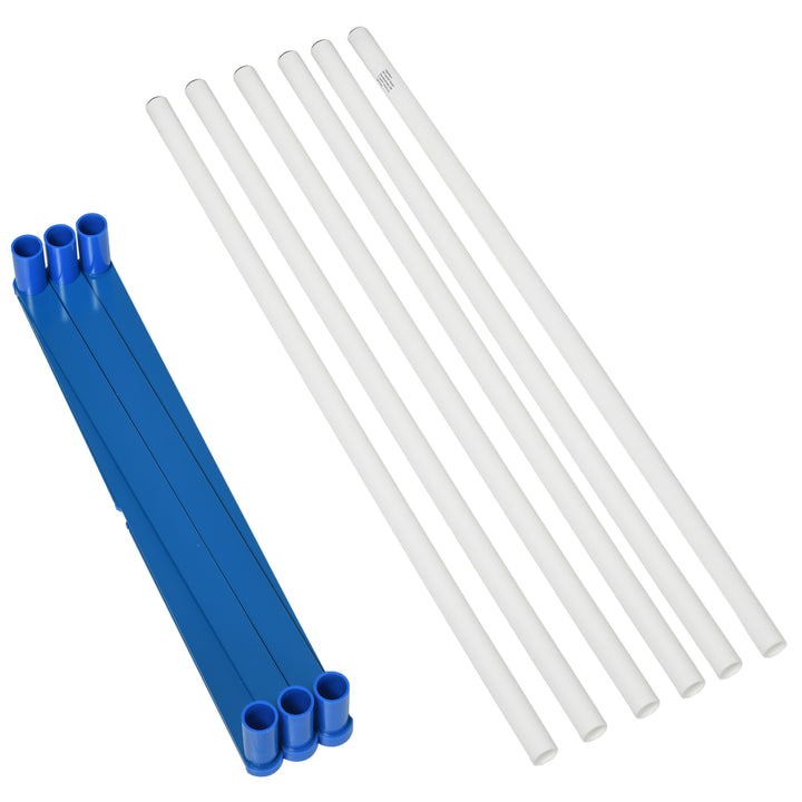 Dog Agility Equipment Training Adjustable Obstacle Course Set with 6 Weaves Poles Storage Bag for Pet Outdoor Games Exercise