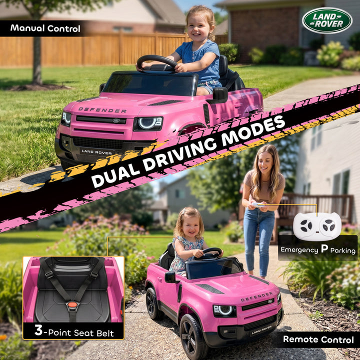 Land Rover Licensed 12V Kids Ride on Car with Remote, Suspension, Slow