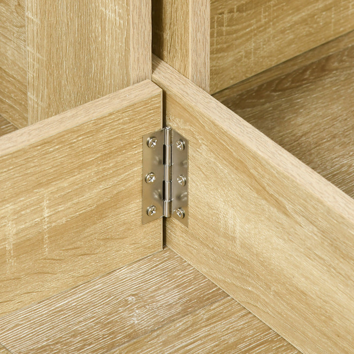 MCL Space-saving Drop Leaf Table, Folding Dining Table for Small Space, Kitchen, Dining Room, Oak