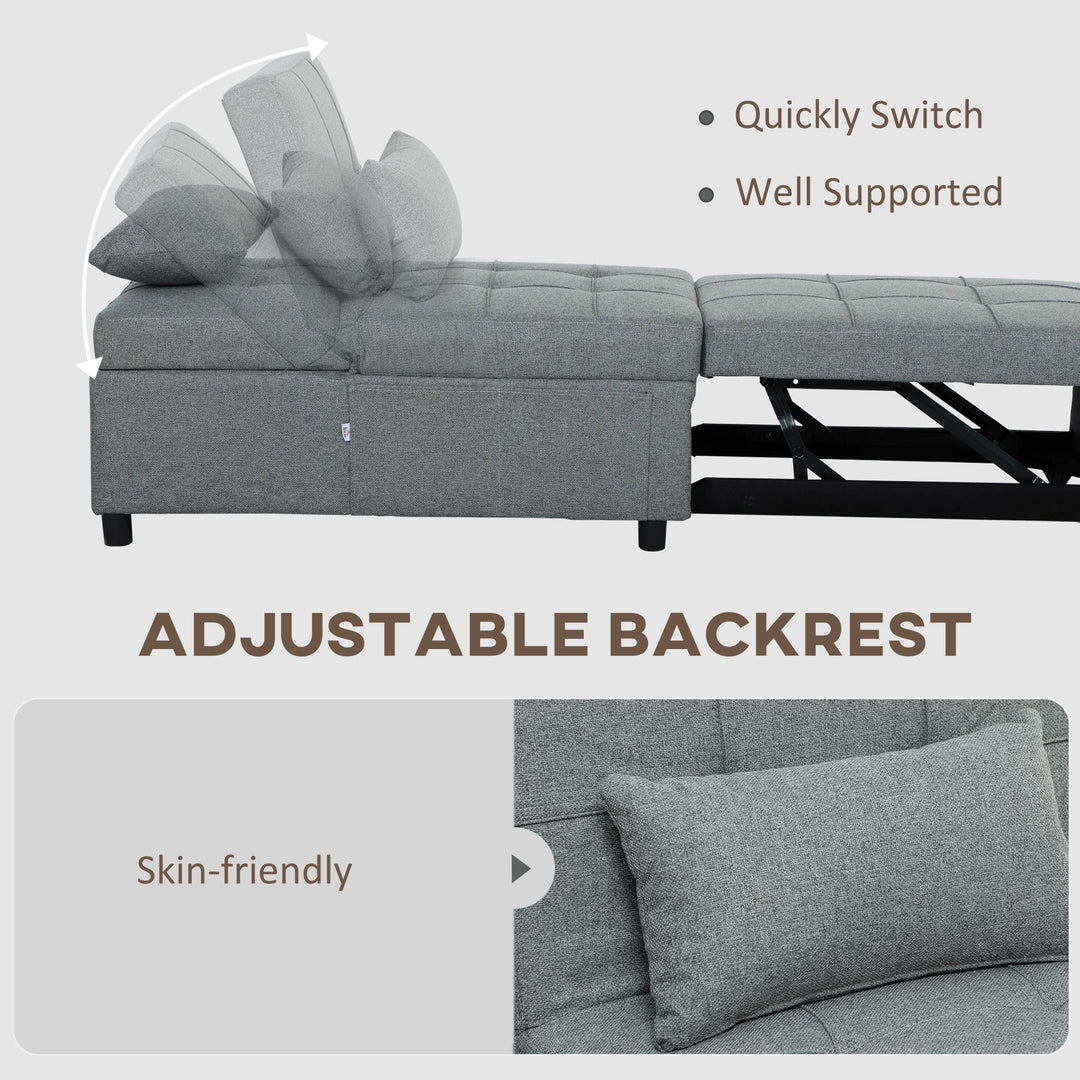 Four-In-One Single Sleeper Chair - Dark Grey