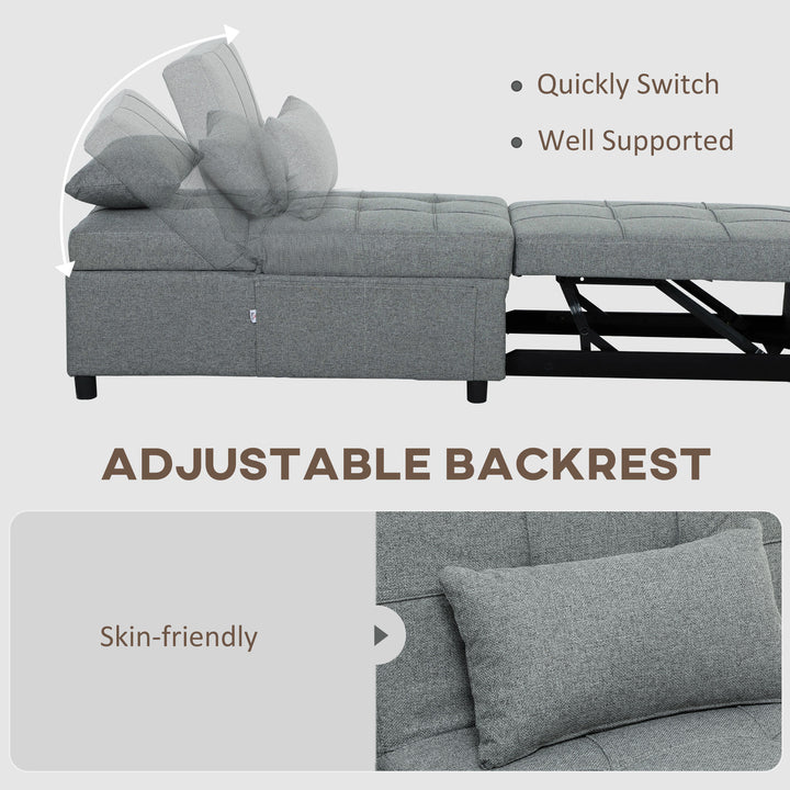 Four-In-One Single Sleeper Chair - Dark Grey