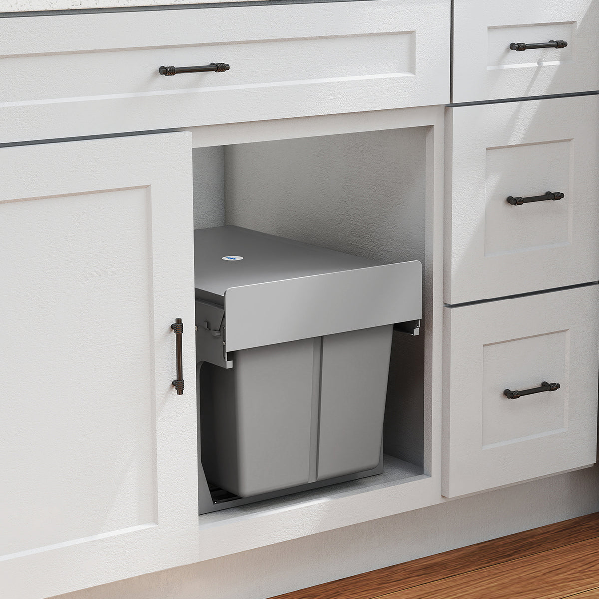 Pull Out Bin, Under Sink Bin - 3 Removable Compartments (15L + 2 x - view 2