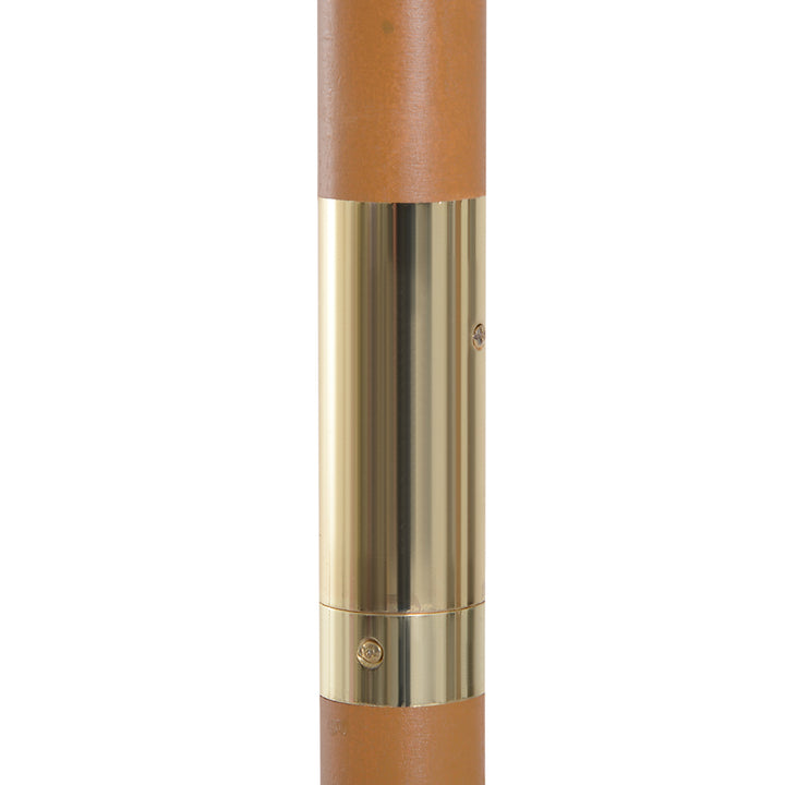 MCL 2.5m Patio Umbrella, Wood Garden Parasol, Sun Shade with 6 Ribs and Top Vent for Outdoor, White