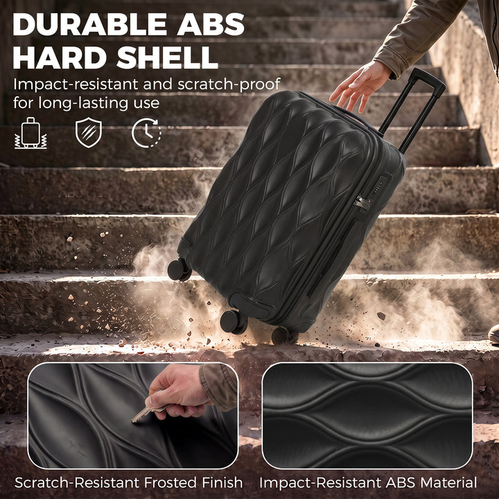 24Inch Suitcase, ABS Hard Shell Checked Luggage with TSA Lock - view 4