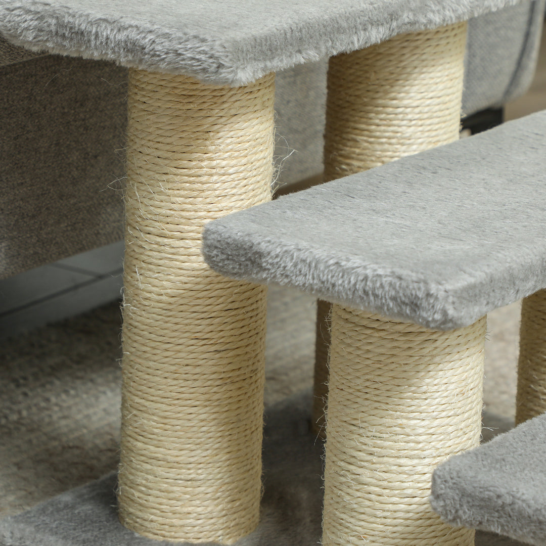 Pet Stairs 3-step Pet Ladder Cat dog Stairs Climb Ladder Cat Tree, Grey
