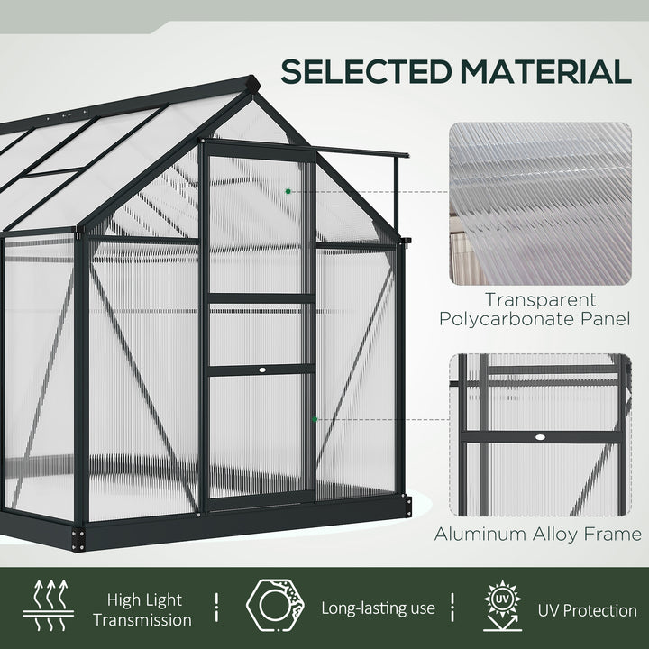Outsunny Clear Polycarbonate Greenhouse Large Walk