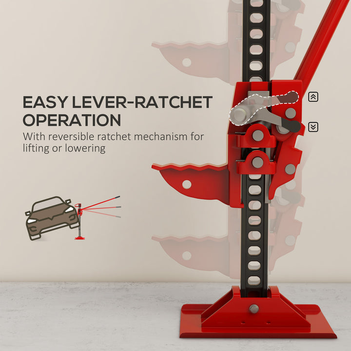 3 Tonne Farm Jack, 48" High Lift Jack for 4x4 Tractors Trucks Agricultural Lifting, Red