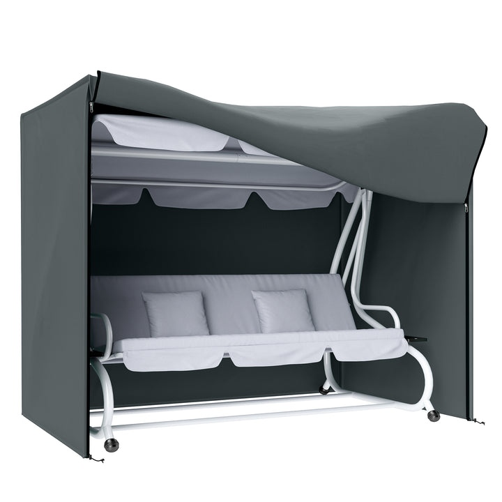 220 x 125cm Three-Seater Swing Chair Protective Cover - Grey