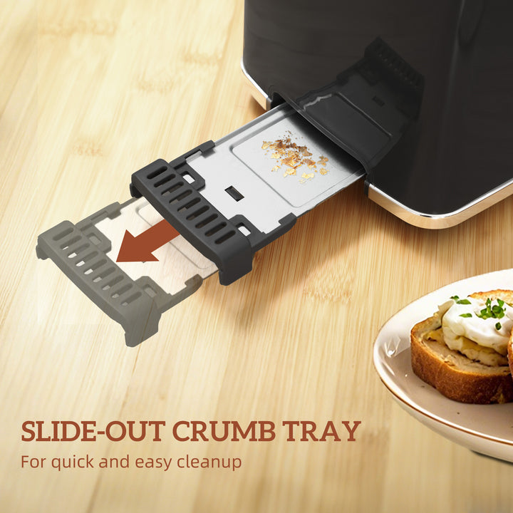 Touch Screen Kettle and Toaster Set - Black
