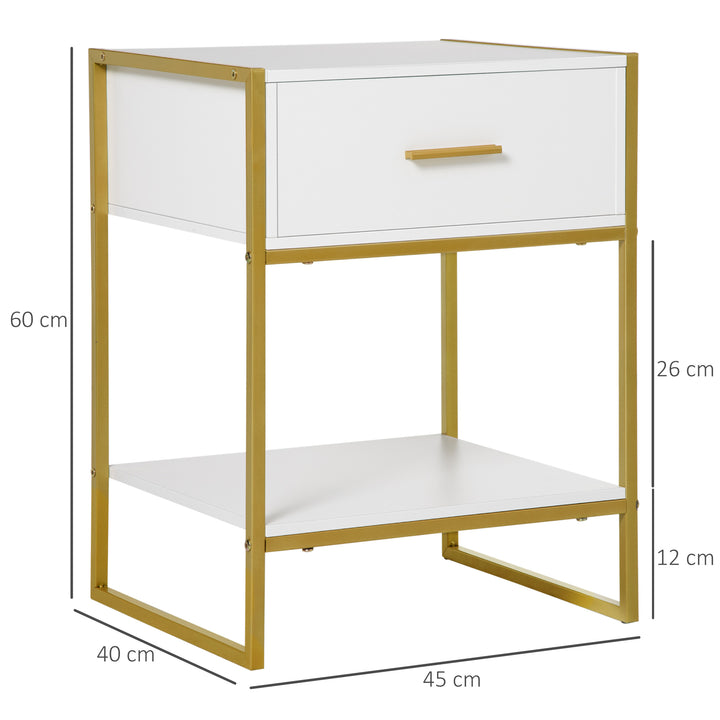 MCL Modern Bedside Table - White