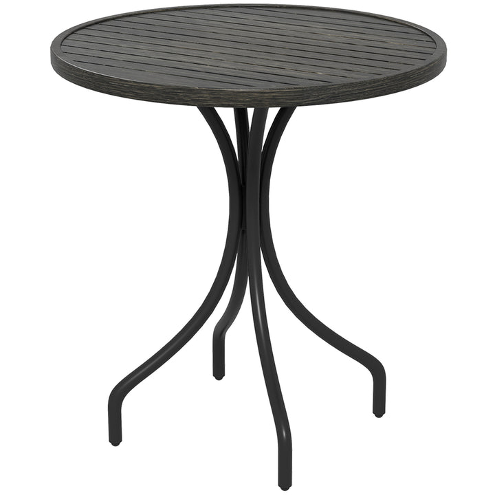 Outsunny 66cm Galvanised Steel Garden Table - Grey