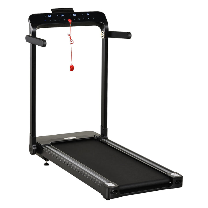 Folding Treadmill, 1.85HP Installation-Free Walking Jogging Running Machine, 12KM/H with 12 Pre-Programs and LED Display for Home Gym Office
