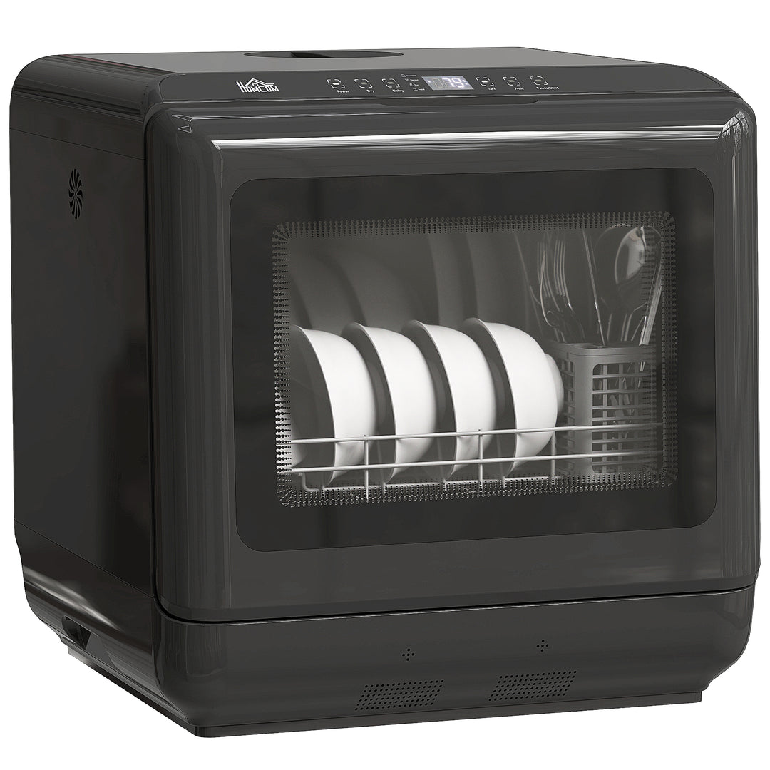 6L Five-Mode Tabletop Dishwasher - Black