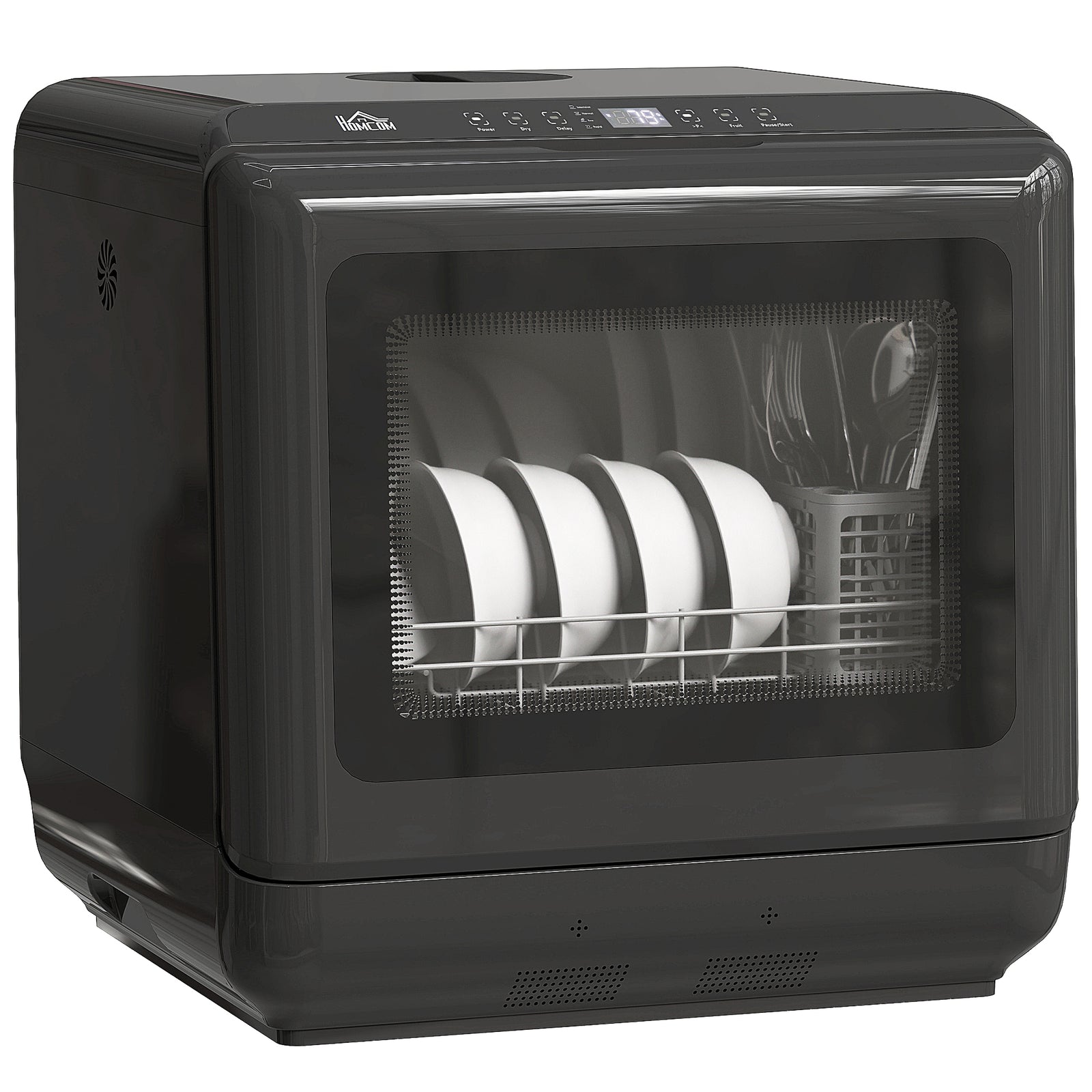 6L Five-Mode Tabletop Dishwasher - Black