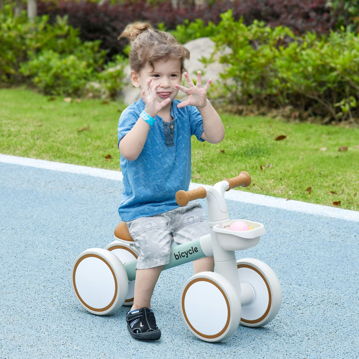 AIYAPLAY Kids Balance Bike for 1-3 Years Old with Adjustable Seat, Silent Wheels