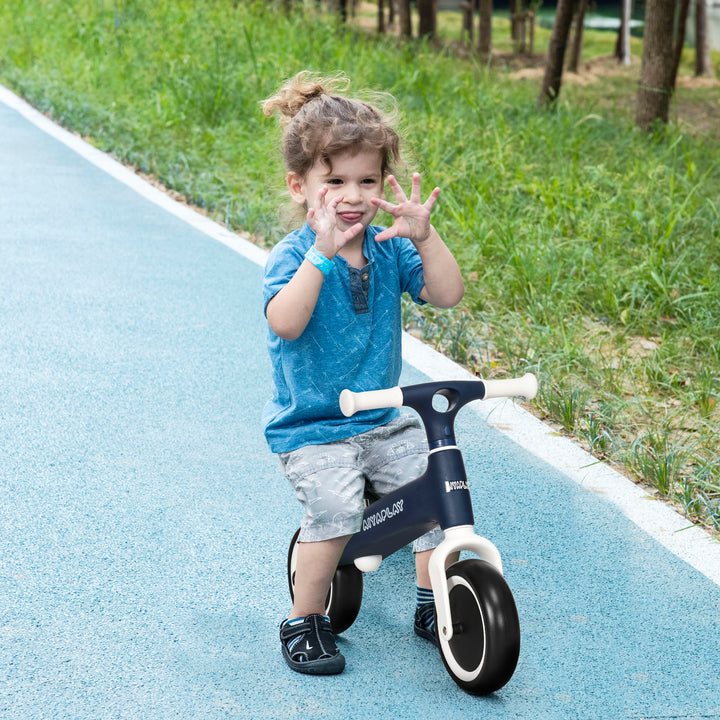 AIYAPLAY Toddler Balance Bike, Adjustable Seat for Ages 1.5-3, Lightweight Design, Sky Blue | Aosom UK