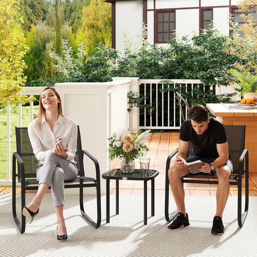 Three-Piece Garden Seating Set - Black