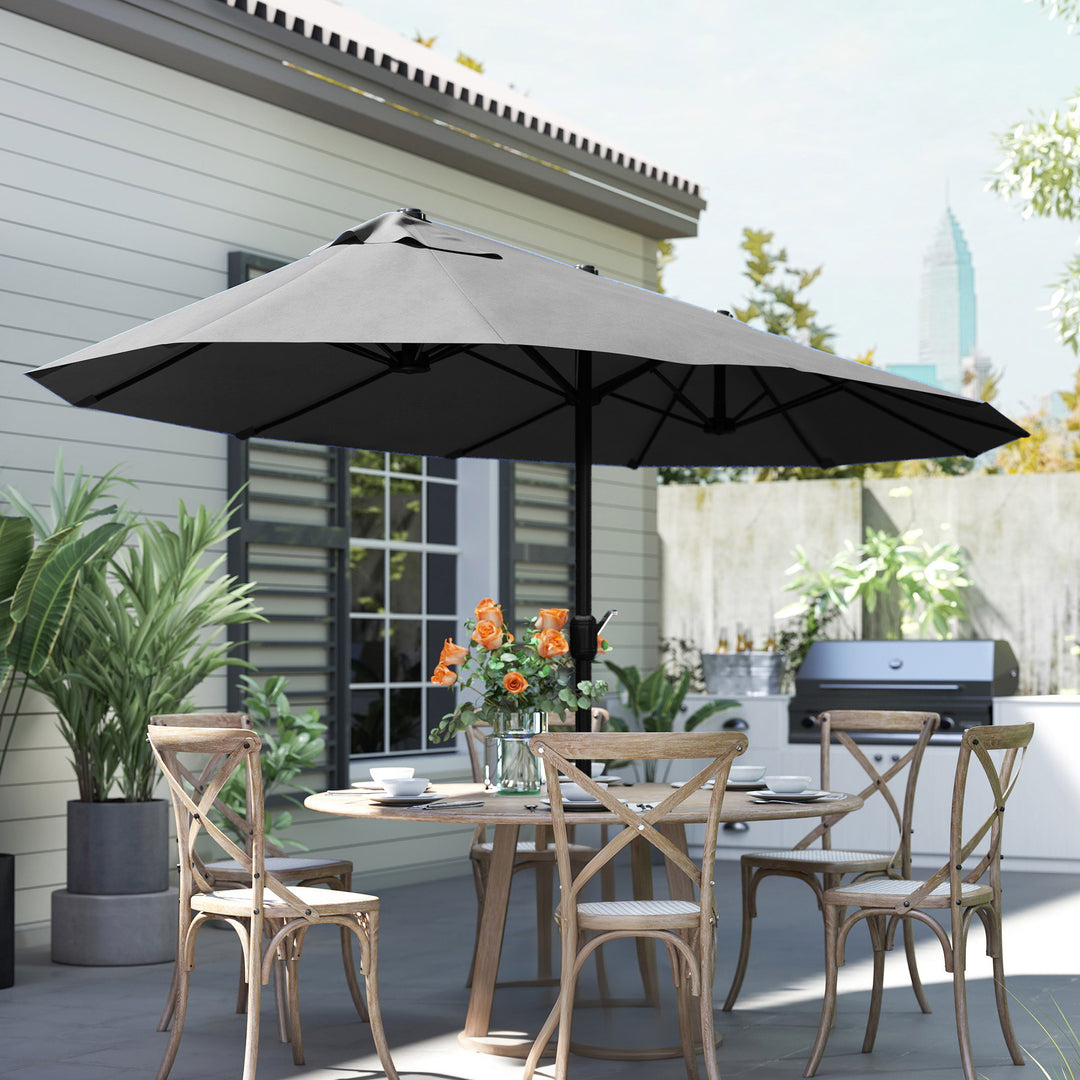 MCL 4.6m Double Garden Parasol - Black