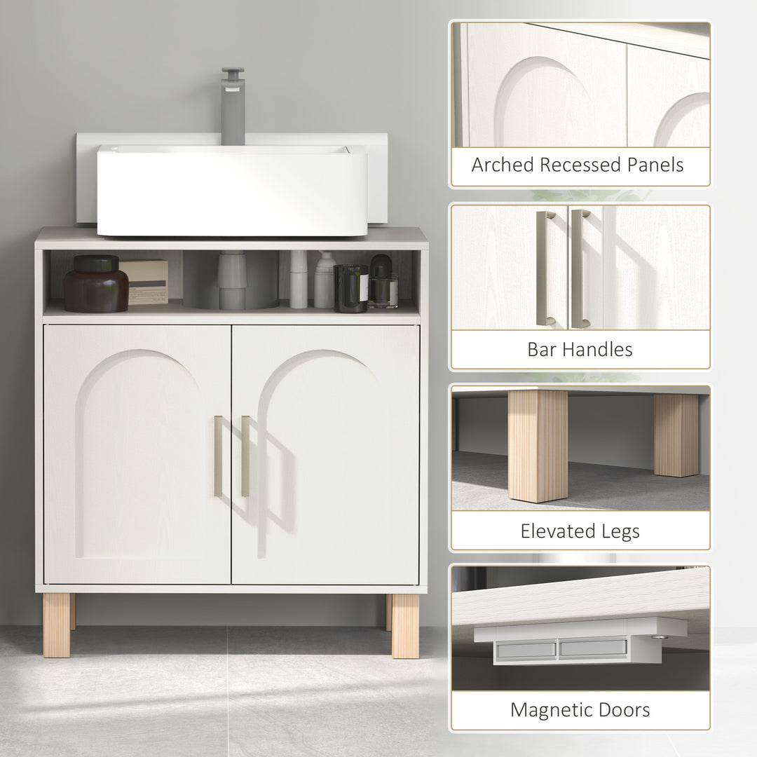 Under Sink Cabinet for Basin without Pedestal - Cream White