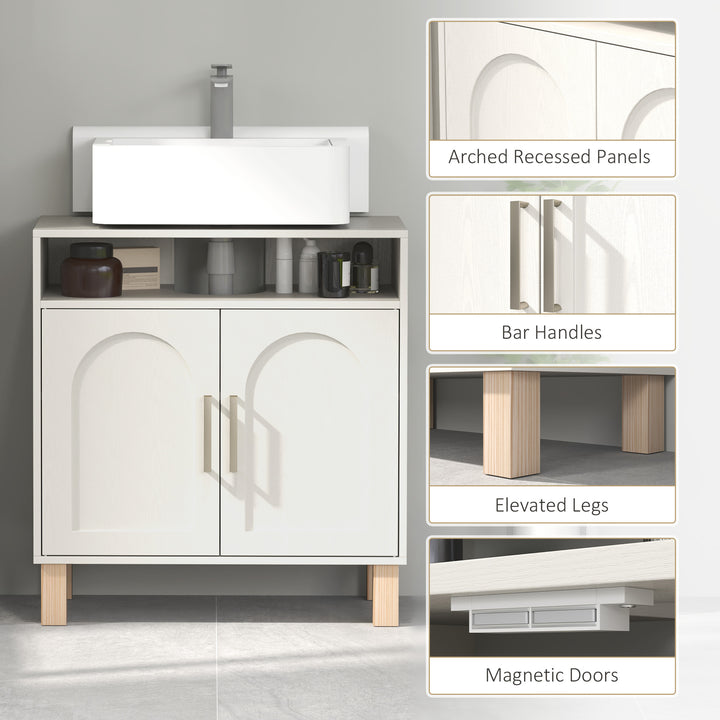 Under Sink Cabinet for Basin without Pedestal - Cream White