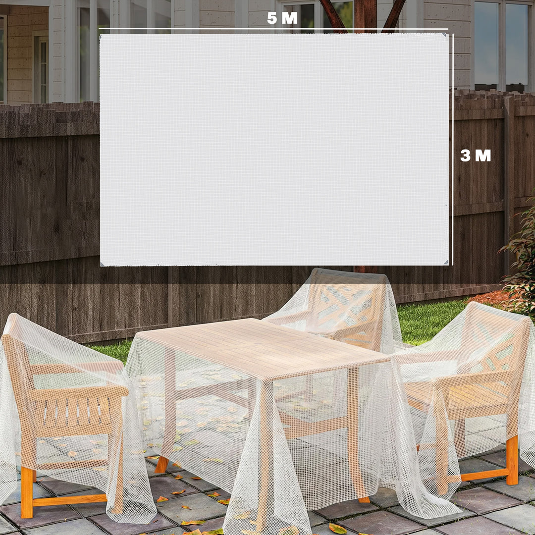 3 x 5m Waterproof Tarpaulin, Heavy Duty 140GSM Tear-Resistant PE Tarp 
