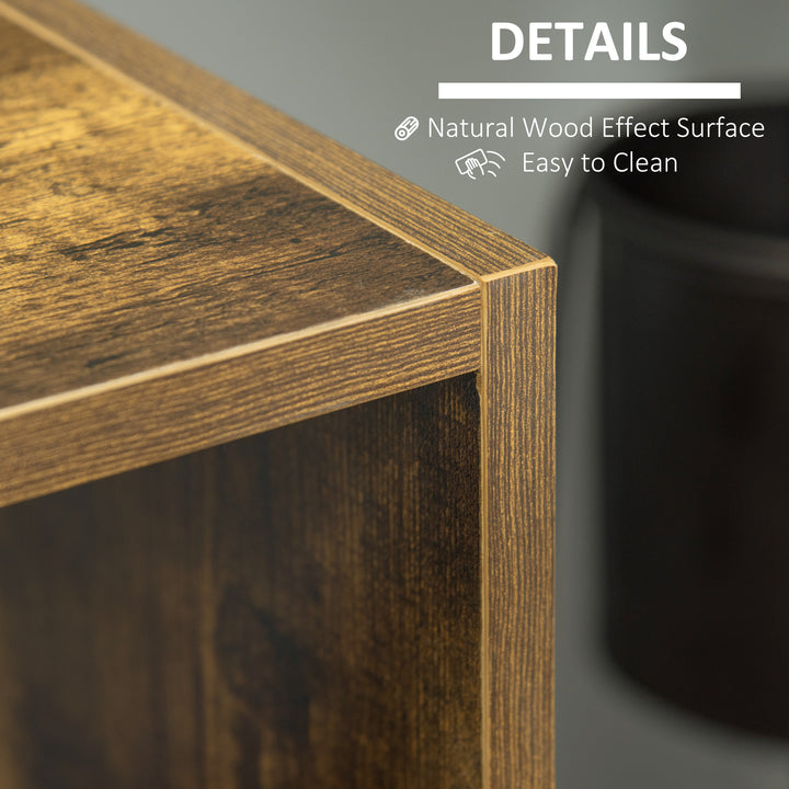 MCL Industrial Style Storage Shelf, Bookcase, Bookshelf with 6 Compartments, Freestanding Shelving Unit for Living Room, Home Study, Rustic Brown