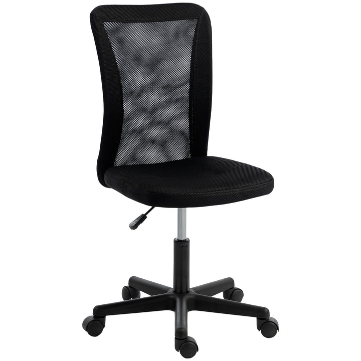 Computer Desk Chair, Armless Mesh Office Chair with Adjustable Height 
