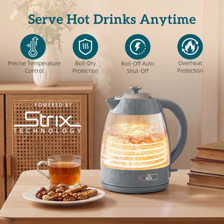 Kettle and Toaster Set, 1.7L 3000W Rapid Kettle with Strix Thermostat, 4 Slice Toaster with 7 Browning Controls