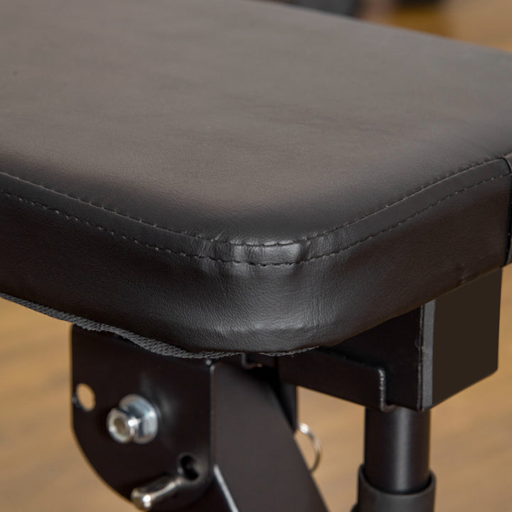 MCL Adjustable Weight Bench, Foldable Bench, with Barbell Rack, Black