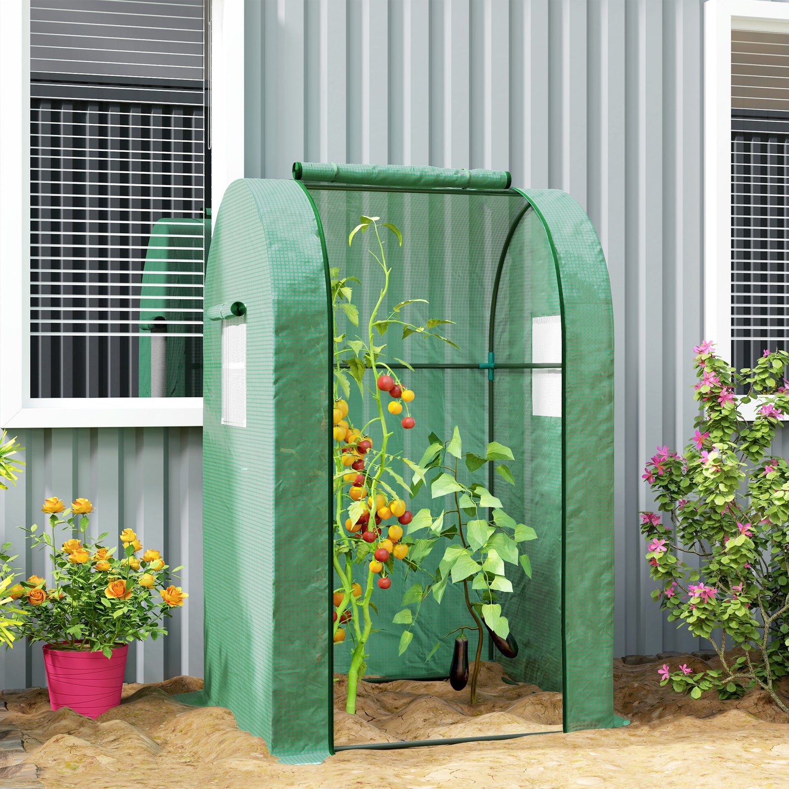 94 x 94cm Mini Portable Greenhouse - Green