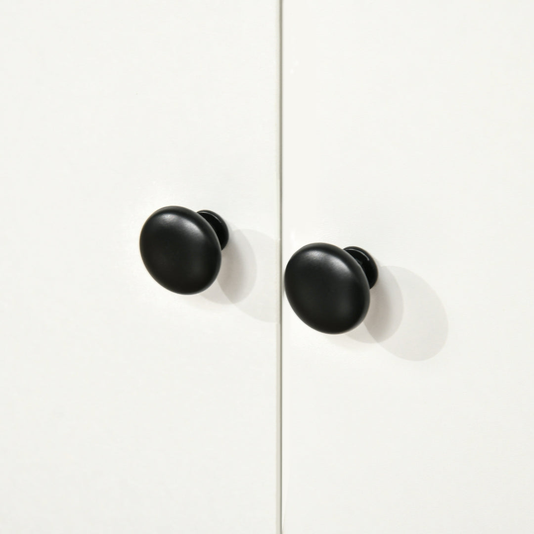 MCL Freestanding Kitchen Cupboard, Modern Kitchen Storage Cabinet with Doors and Adjustable Shelves, 180cm, White