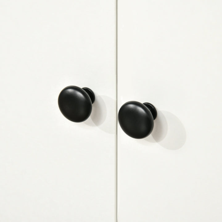 MCL Freestanding Kitchen Cupboard, Modern Kitchen Storage Cabinet with Doors and Adjustable Shelves, 180cm, White