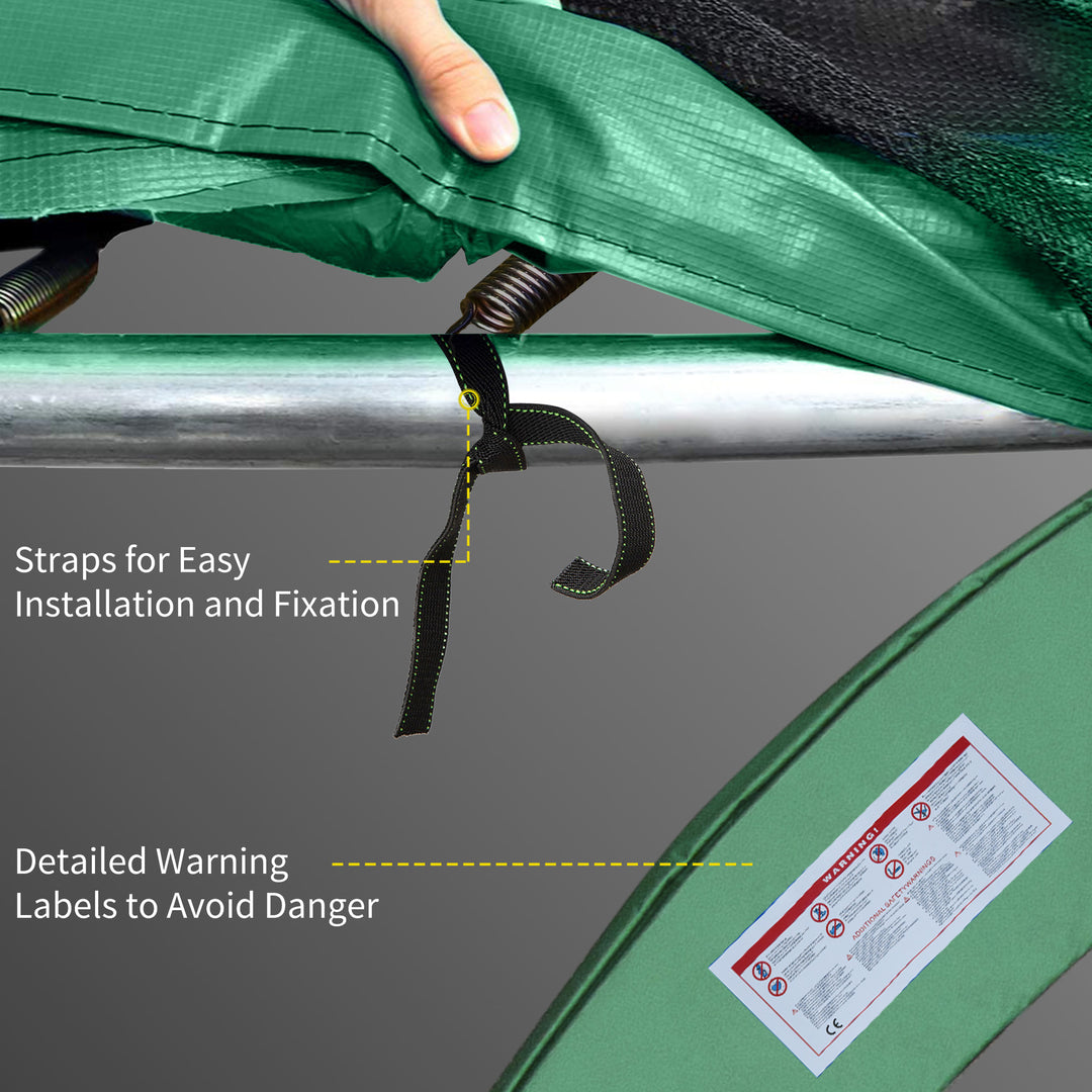 12FT Trampoline Spring Cover, Plastic Trampoline Pad Replacement Safet