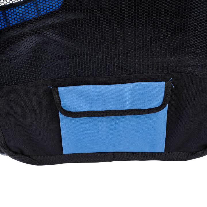 Portable Cat Dog Playpen Pet Puppy Rabbit Guinea Pig Pen Run Dia 90 x 41H cm Indoor & Outdoor Blue