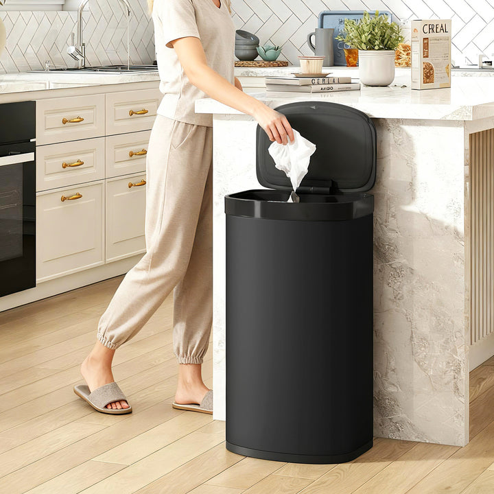 55L Sensor Bin with Soft-Close Lid, Automatic Touchless Motion Sensor 