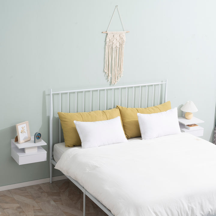 MCL Set of Two Floating Bedside Tables - White