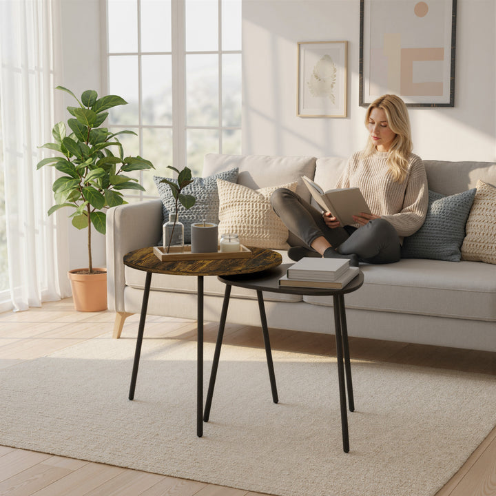 MCL Nesting Side Table Set of 2 - Rustic Brown