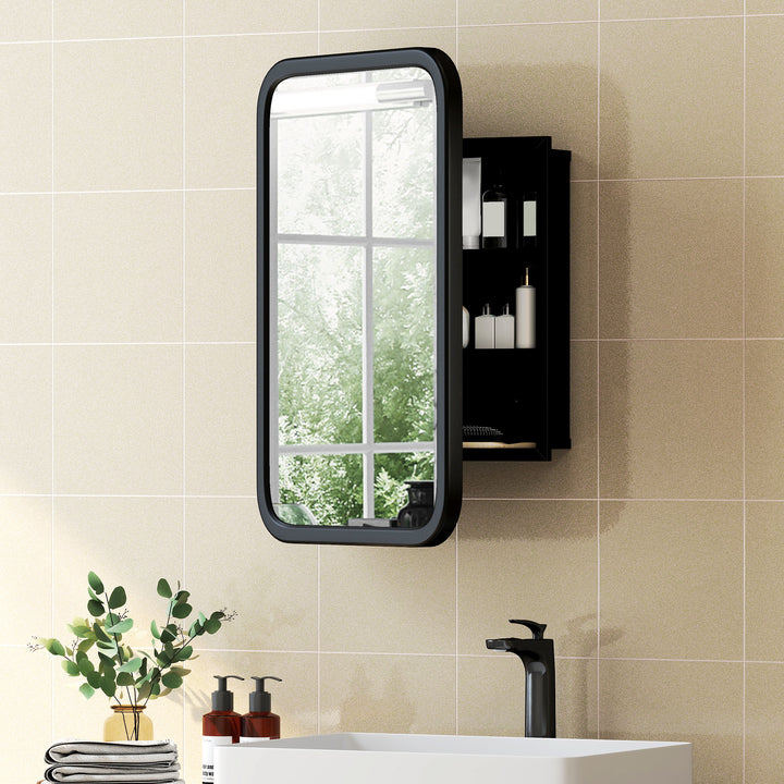 Bathroom Wall Cabinet with Tempered Mirror Metal Bathroom Mirror Cabin