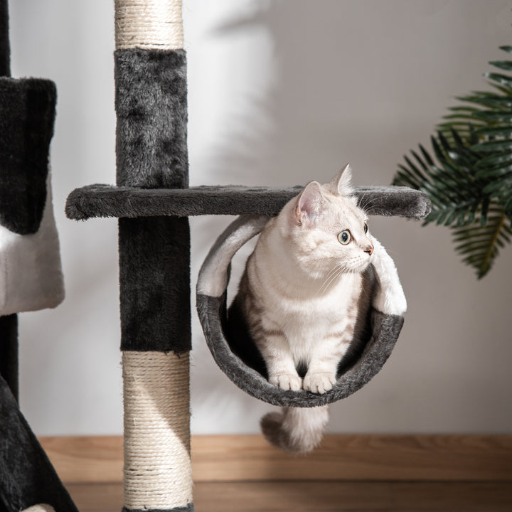 MCL Floor-to-Ceiling Cat Tree for Indoor Cats, 240-260cm Adjustable Cat Tree - White