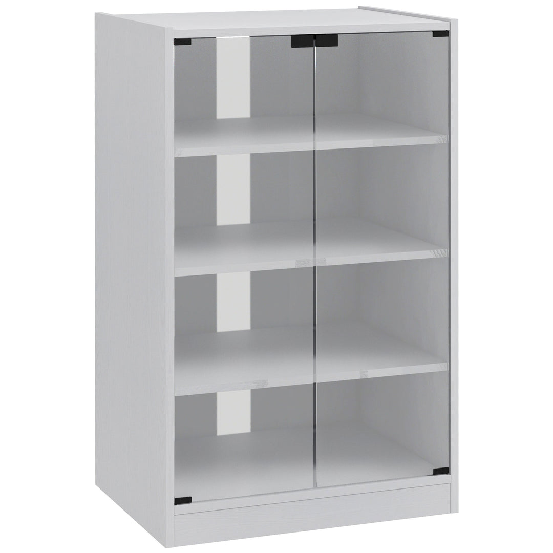 4-Tier Hi-Fi Stand, Record Player Stand with Adjustable Shelves and Pu