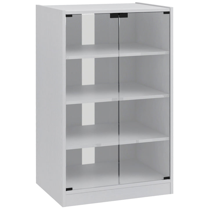 4-Tier Hi-Fi Stand, Record Player Stand with Adjustable Shelves and Pu