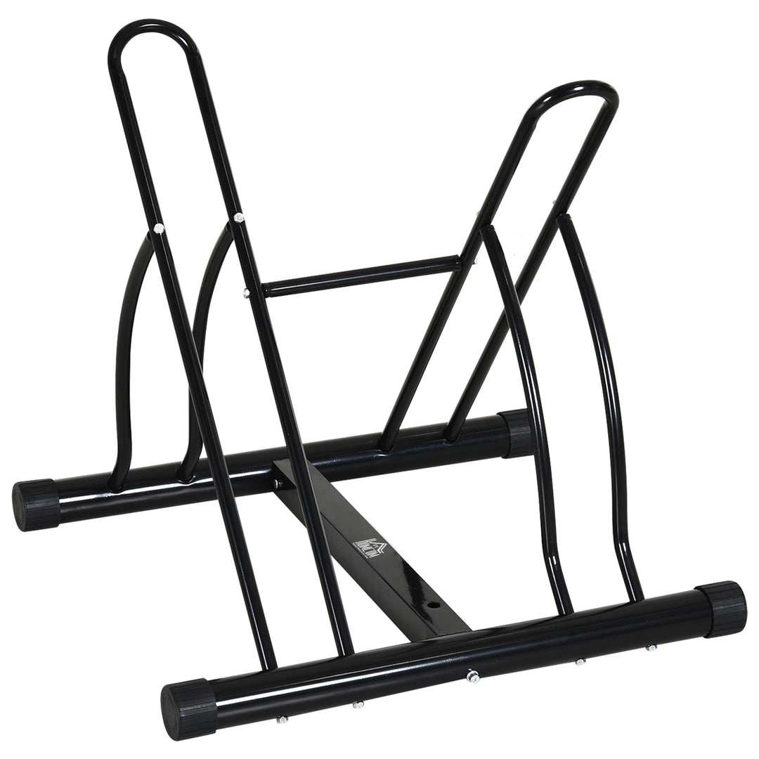 MCL 2 Bike Floor Parking Stand Rack Indoor Outdoor Ground Reversible - Black