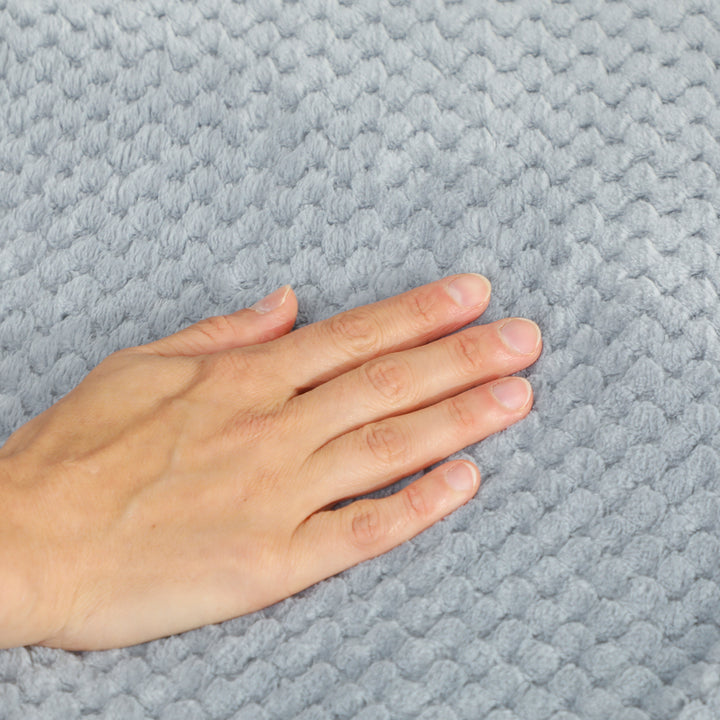 MCL Heated Electric Blanket, Warm Throw Blanket with 5 Heating Levels, 10 Hour Auto-Off Timer, Grey