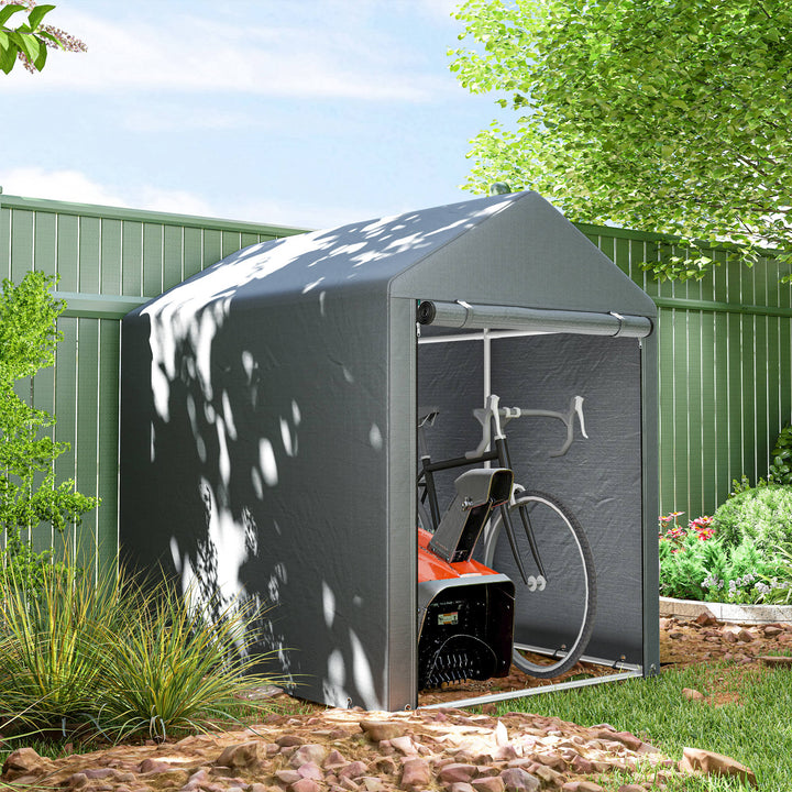 179 x 120cm Temporary Garden Shed, with Accessories - Dark Grey