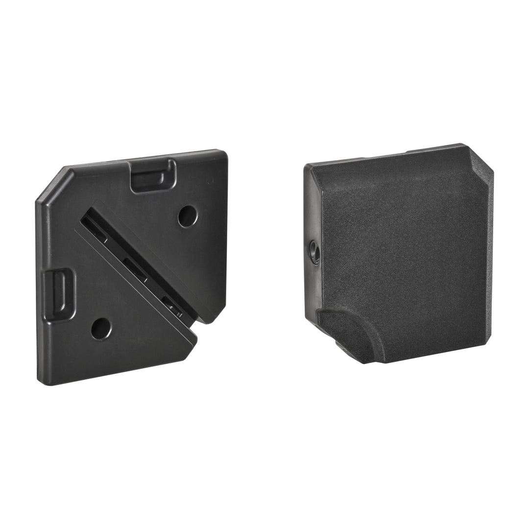Set of 4 Parasol Base Stand Weights for Cantilever Parasols, Water and Sand Filled, Up to 120kg, Black