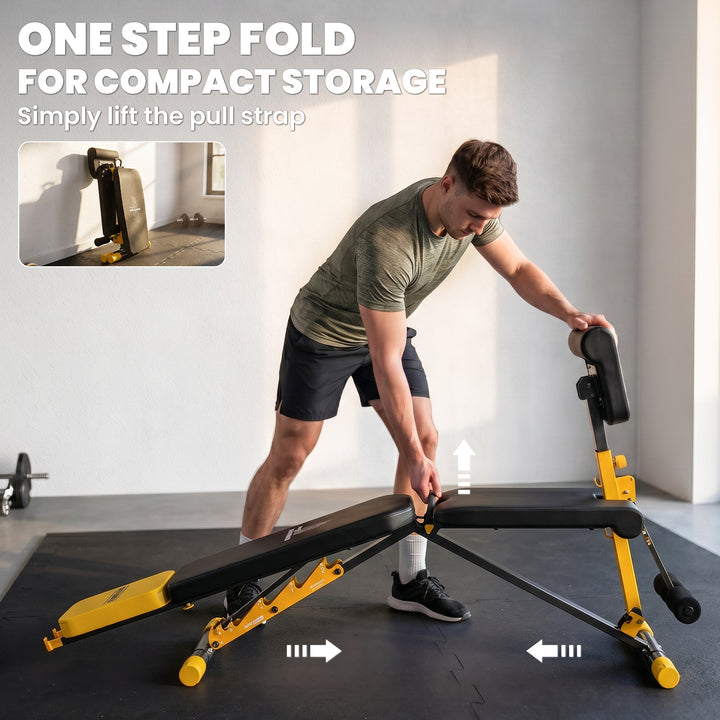 Adjustable Weight Bench for Home Gym, 300kg Incline Decline Flat Folda