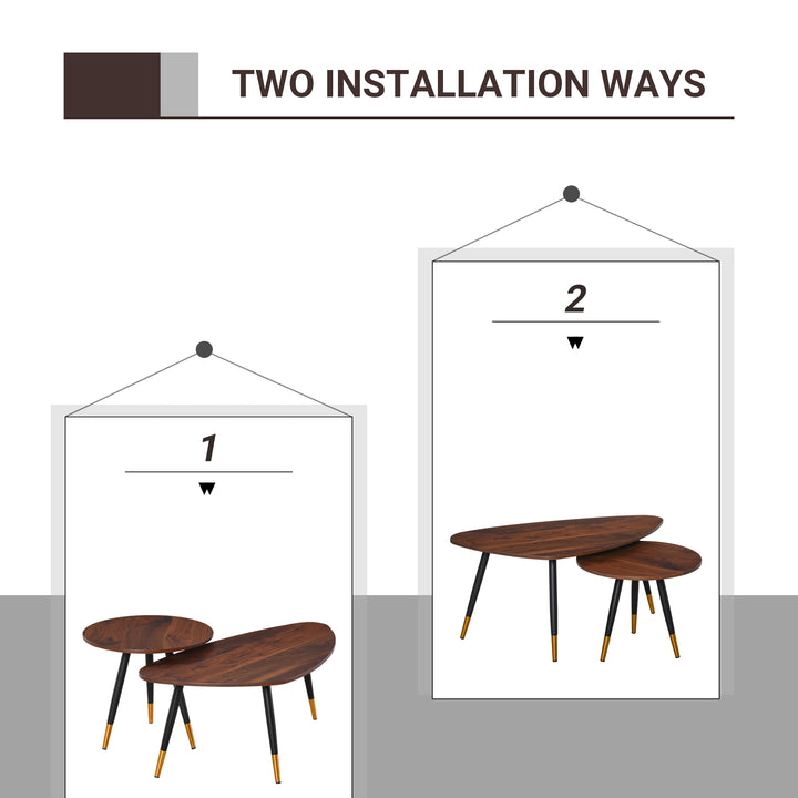 MCL Set of Two Scandinavian-Style Coffee Tables - Walnut