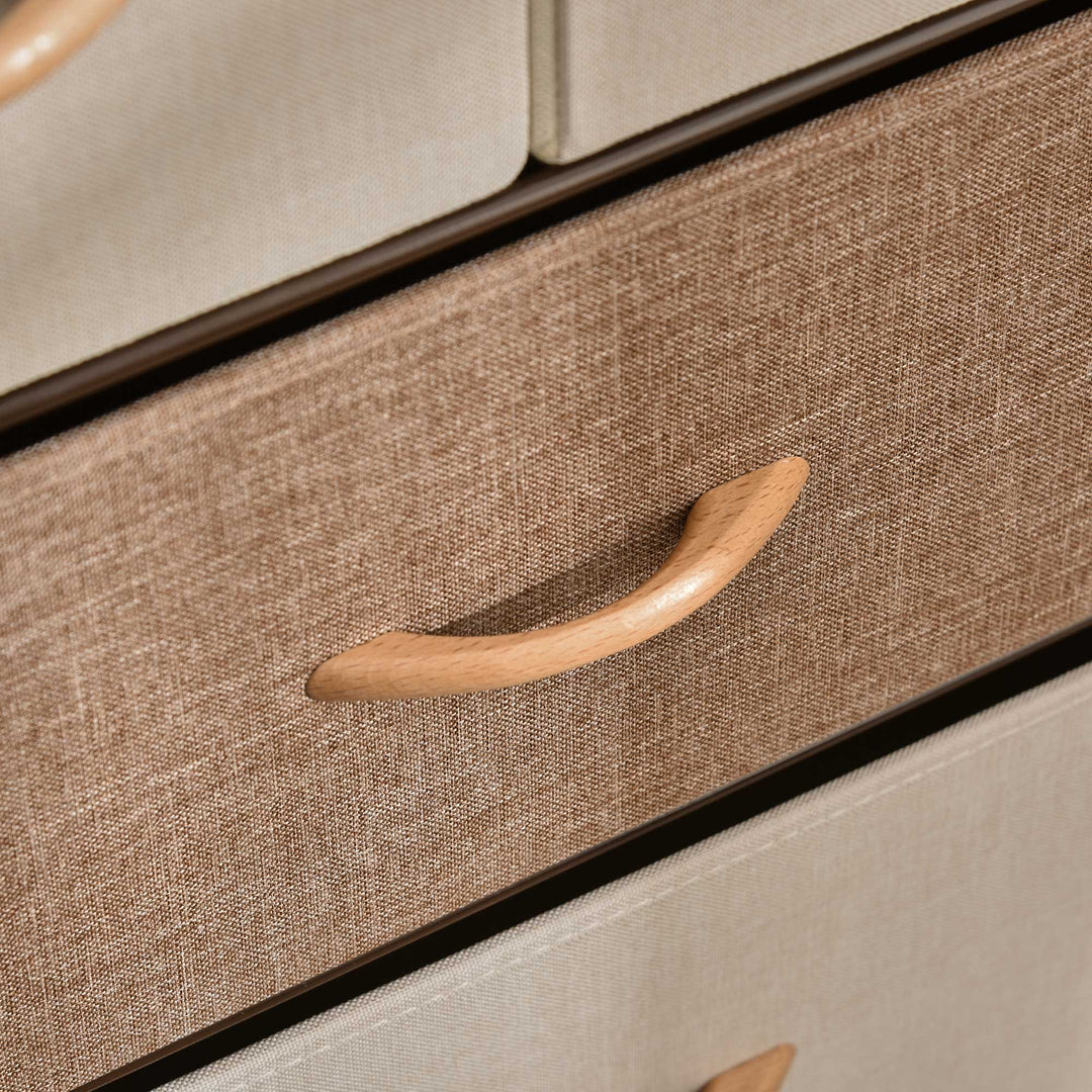 MCL 5-Drawer Dresser Tower 3-Tier Storage Organizer with Steel Frame Wooden Top for Bedroom Hallway Closets