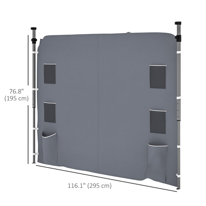 195 x 295cm Replacement Gazebo Sidewall - Grey