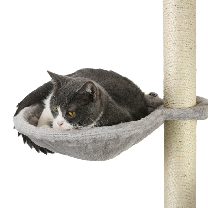 PawHut 4-Piece Cat Wall Furniture, Grey | Aosom UK